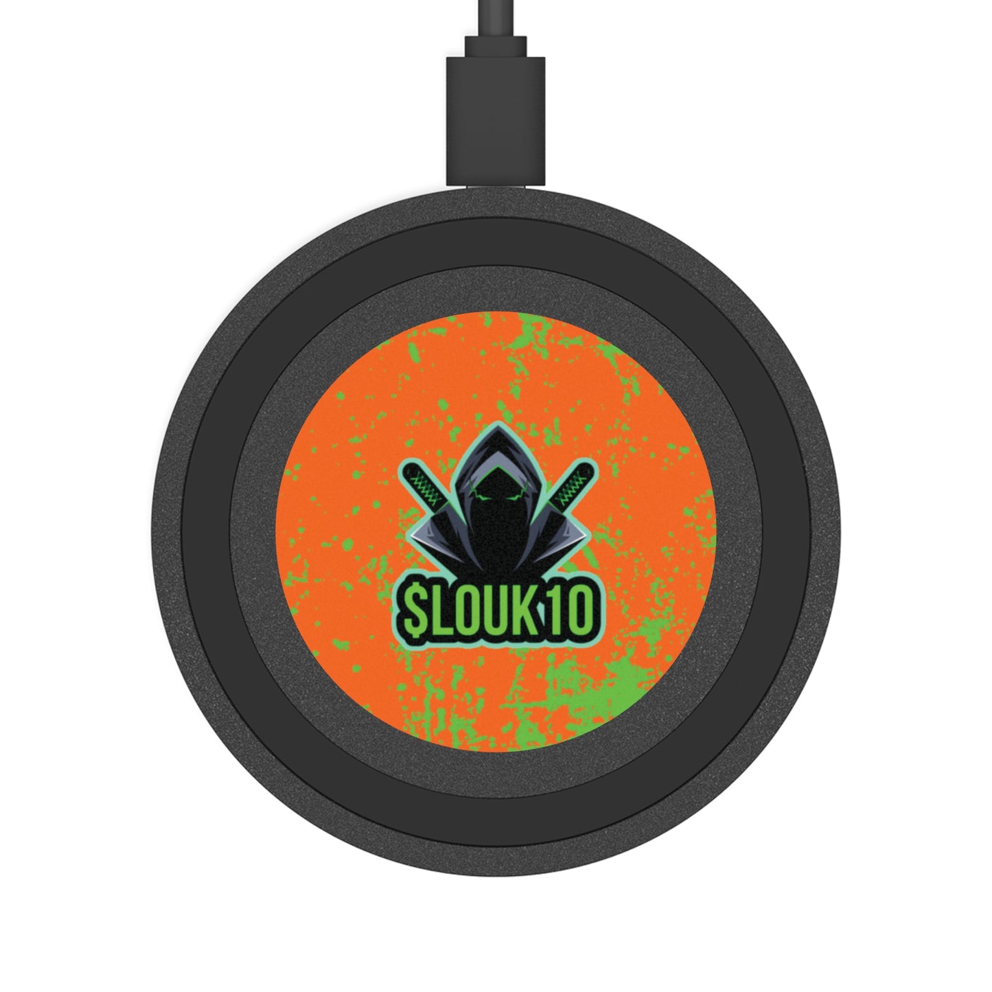 Slouk10 Quake Wireless Charging Pad, Gamer Charger, Cool Tech Gift, Desktop Decoration, Unique Charging Station, Slouk10 Design