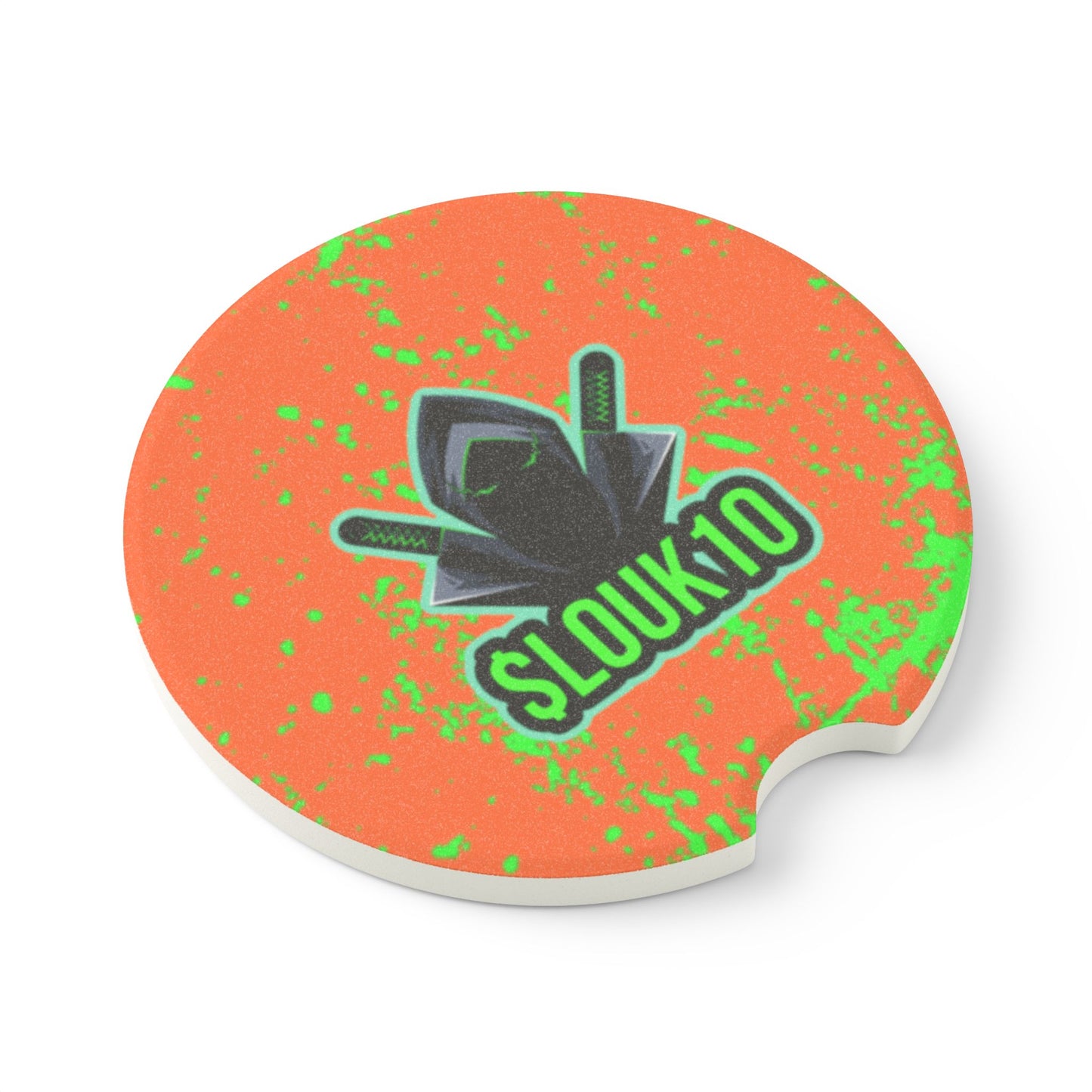 Stylish Slouk10 Soapstone Car Coaster, Unique Car Accessory, Custom Coasters, Fun Gift for Drivers, Vehicle Interior Decor