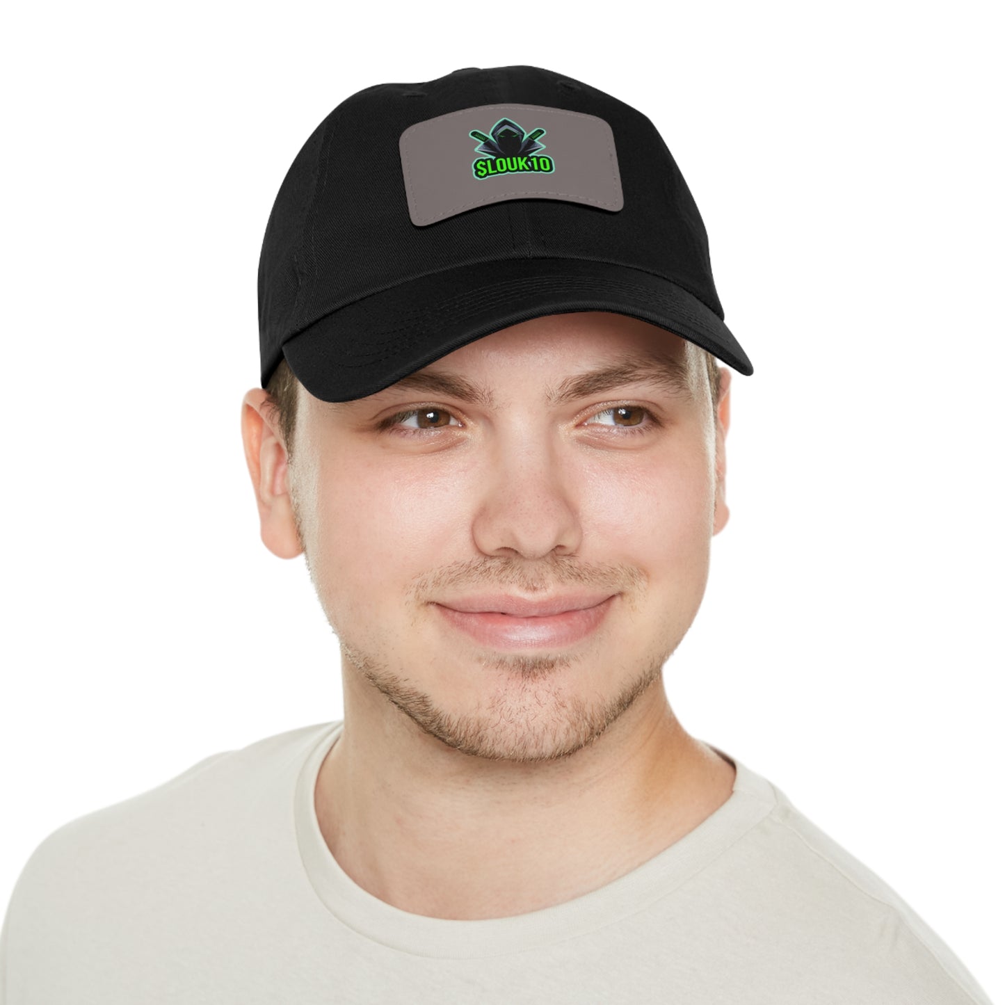 Slouk10 Dad Hat with Leather Patch (Rectangle)