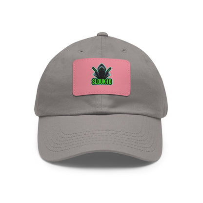 Slouk10 Dad Hat with Leather Patch (Rectangle)