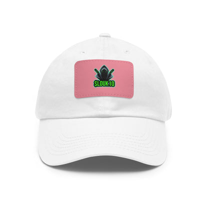 Slouk10 Dad Hat with Leather Patch (Rectangle)