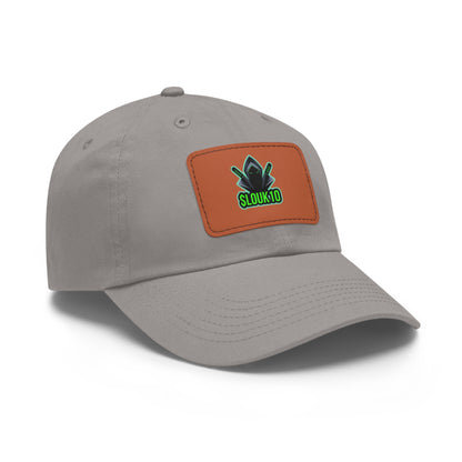 Slouk10 Dad Hat with Leather Patch (Rectangle)