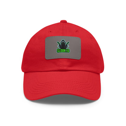 Slouk10 Dad Hat with Leather Patch (Rectangle)