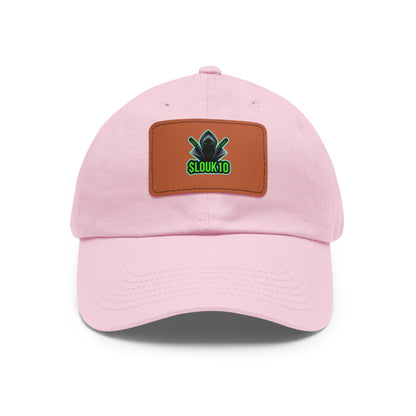 Slouk10 Dad Hat with Leather Patch (Rectangle)