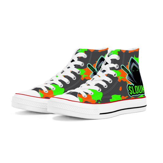 Slouk10 Mens Classic High Top Canvas Shoes