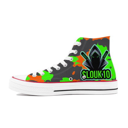 Slouk10 Mens Classic High Top Canvas Shoes
