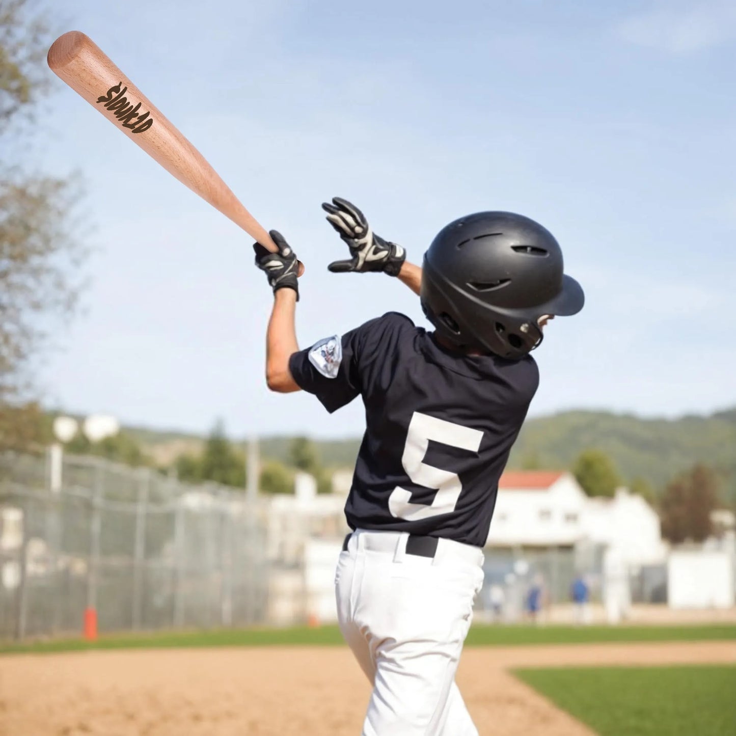 Engraved $louk10 Wooden Mini Baseball Bat