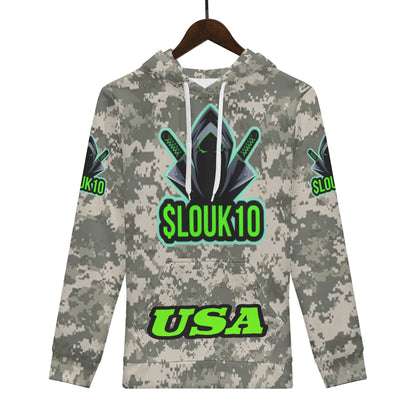 Slouk10s ARMY camo Mens All Over Print Warm Velvets Pair Of Hoodie