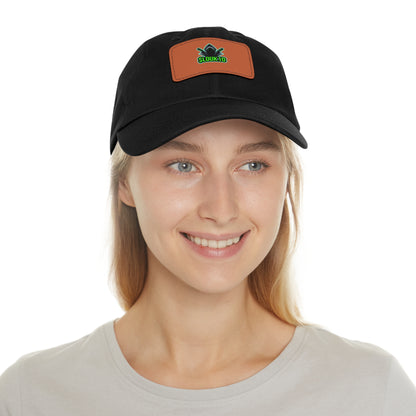 Slouk10 Dad Hat with Leather Patch (Rectangle)