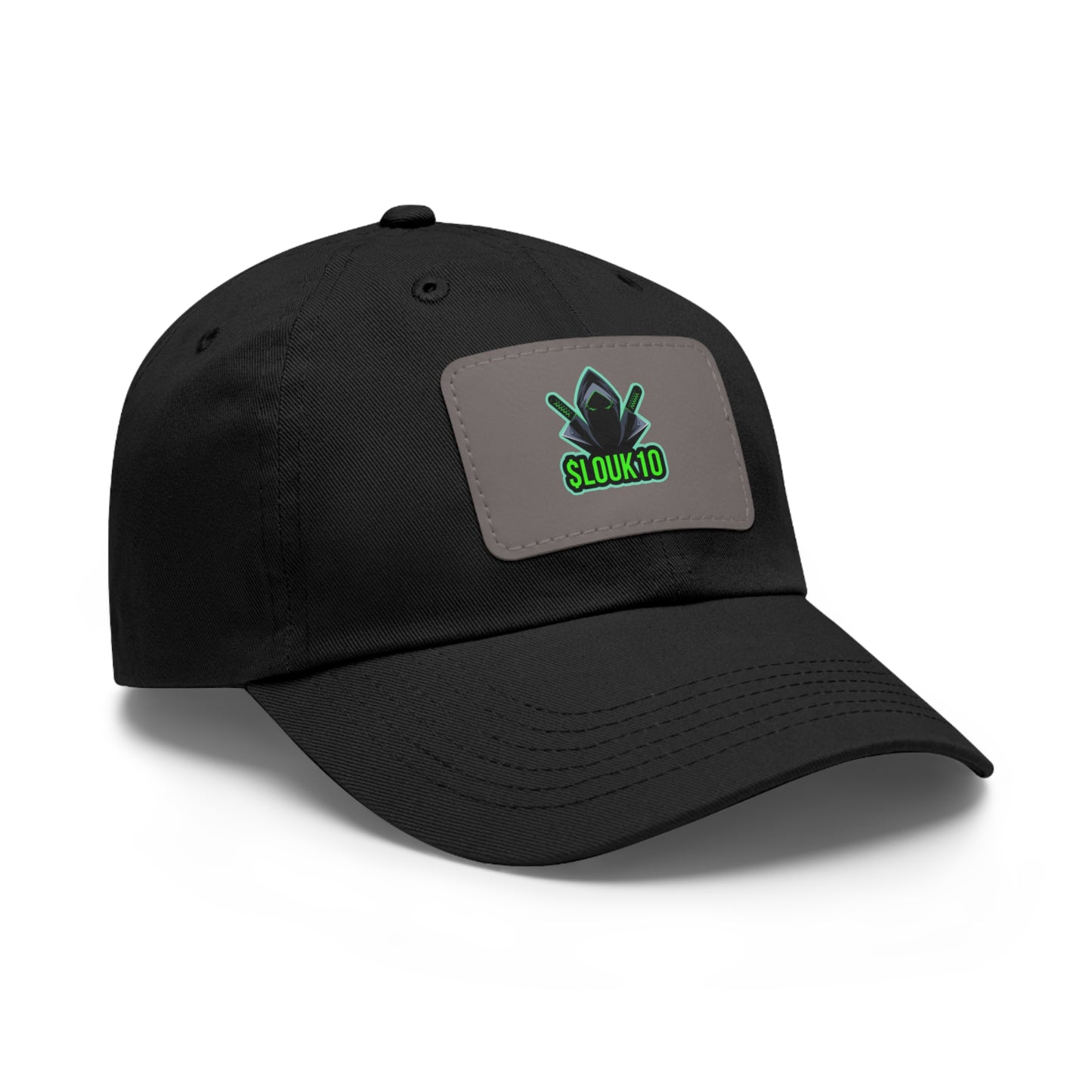 Slouk10 Dad Hat with Leather Patch (Rectangle)