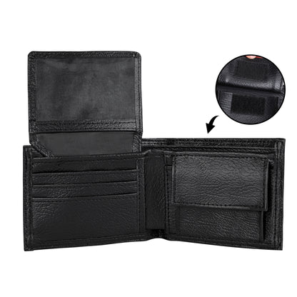 Mens Minimalist Top-Grain Leather Wallet Paper Folded Wallet