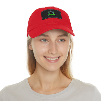 Slouk10 Dad Hat with Leather Patch (Rectangle)