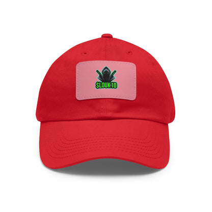 Slouk10 Dad Hat with Leather Patch (Rectangle)