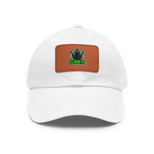 Slouk10 Dad Hat with Leather Patch (Rectangle)