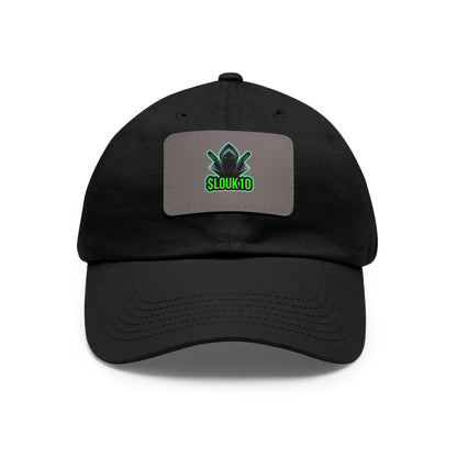 Slouk10 Dad Hat with Leather Patch (Rectangle)