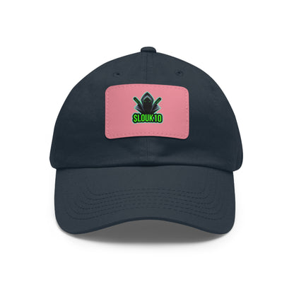 Slouk10 Dad Hat with Leather Patch (Rectangle)
