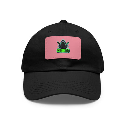 Slouk10 Dad Hat with Leather Patch (Rectangle)