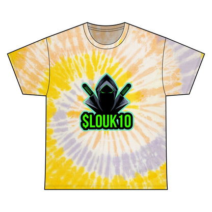 Cool Slouk10 Unisex Tie Dye Tee for Gamers, Comfortable Cotton Shirt, Stylish Graphic Tee, Unique Tie Dye Gift, Summer Casual Wear